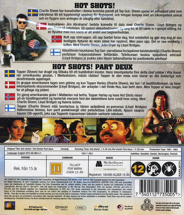 HOT SHOTS 1-2 (2 disc) - Blu-ray HOT SHOTS 1-2 (2 disc) - Blu-ray